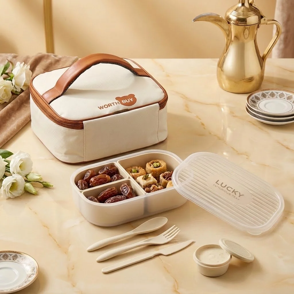 Meal Prep Or Prep Meal - Kotak Bekal Plastik dengan 3 Sekat,