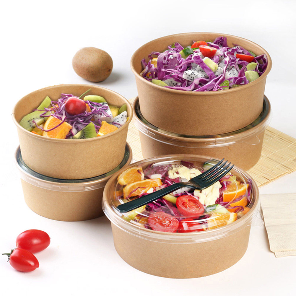 20 buah mangkuk kertas kraft,  - Meal Prep Bowl ulasan dan harga