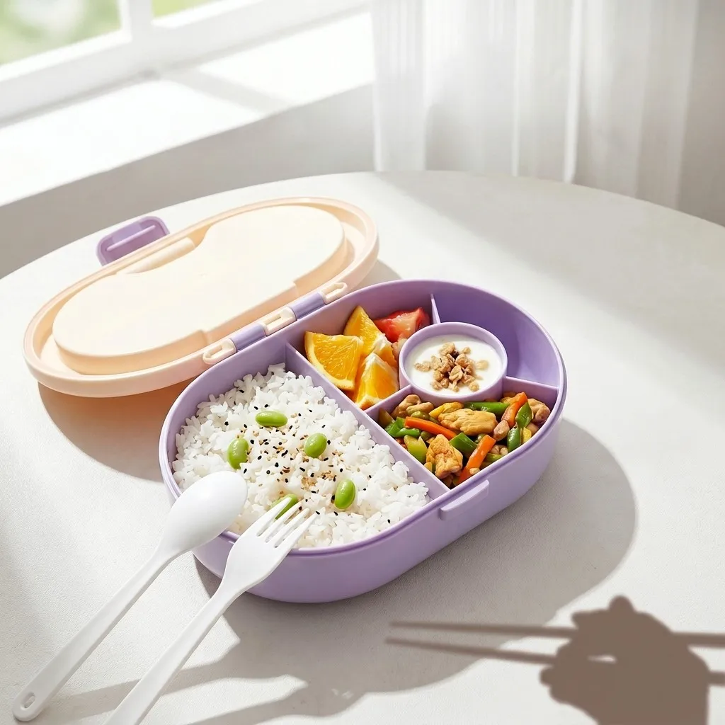 Kotak Bento Plastik dengan Per - Meal Prep Or Prep Meal ulasan dan harga
