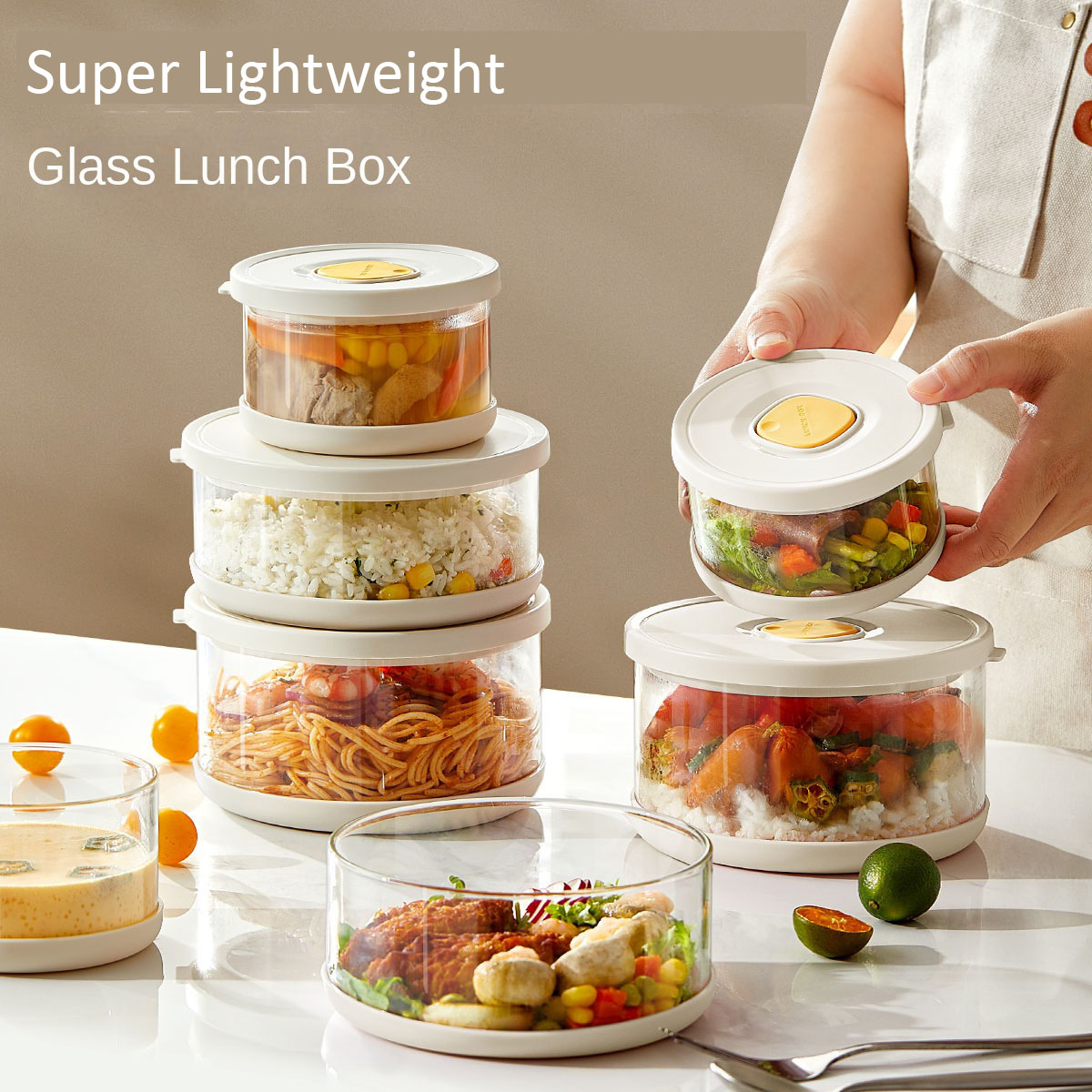 Mangkuk Kaca dengan Tutup Keda - Meal Prep With Rice ulasan dan harga