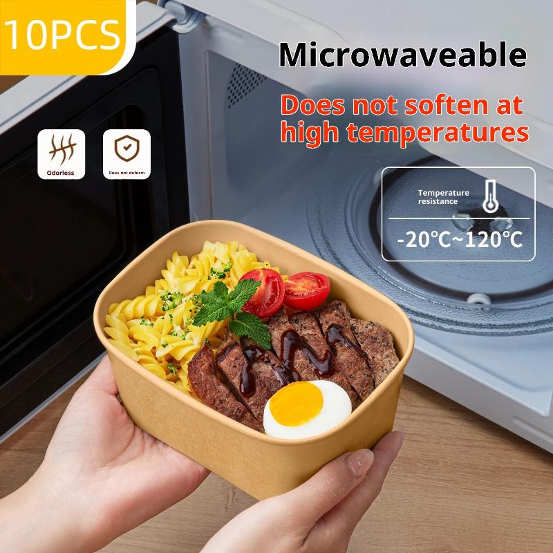 10Pcs Kotak Makan Siang Kertas - Meal Prep Bowl ulasan dan harga